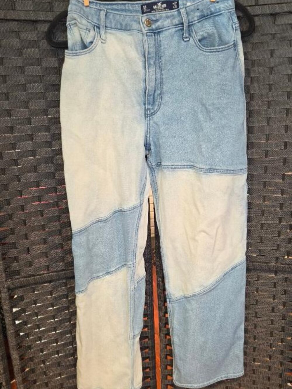 Hollister Ultra High-Rise Patchwork Dad Jeans